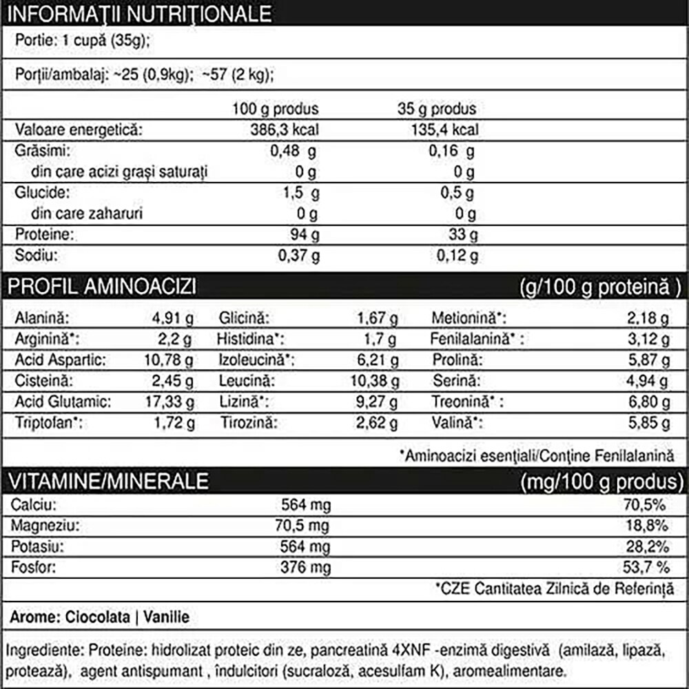 Pudra proteica Hydrowhey Protein, cheesecake, 2 kg, NATURAL PLUS