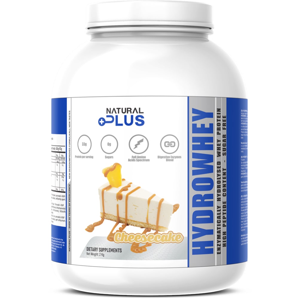 Pudra proteica Hydrowhey Protein, cheesecake, 2 kg, NATURAL PLUS