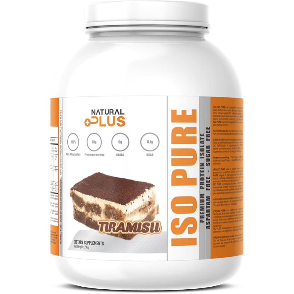 Pudra proteica Iso Pure Protein, tiramisu, 2 kg, NATURAL PLUS