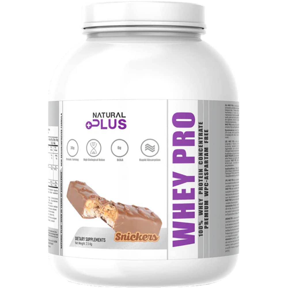 Pudra proteica Whey Pro Premium, snickers, 2.5 kg, NATURAL PLUS