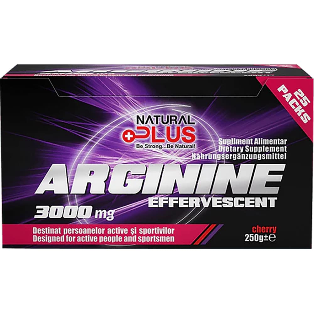 Arginina efervescenta, cirese, 250 g, NATURAL PLUS