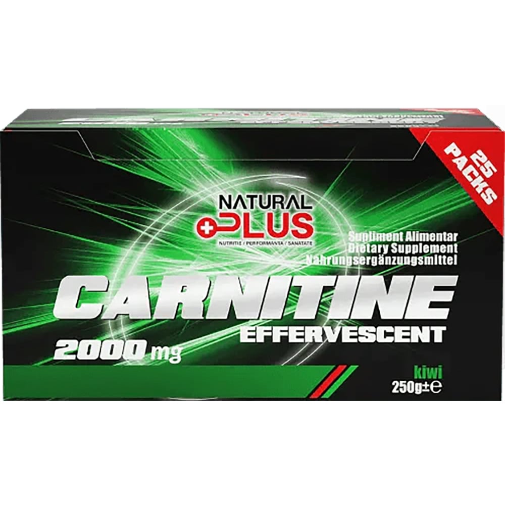 Carnitina efervescenta, kiwi, 250 g, NATURAL PLUS