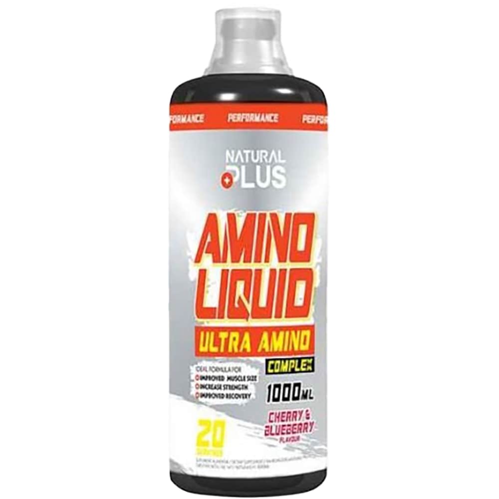Supliment Amino Lichid, afine, visine si cirese, 1 l, NATURAL PLUS