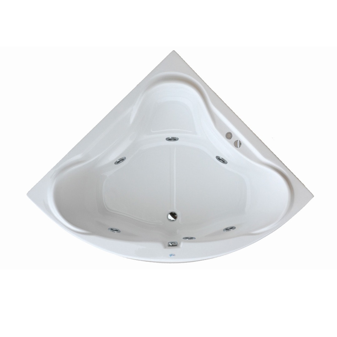 Cada baie cu hidromasaj Venus, semirotunda, 140 x 140 cm, alb