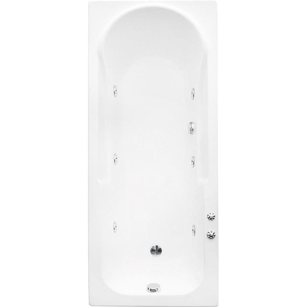 Cada baie cu hidromasaj FIBREX Siena, dreptunghiulara, acril, 170 x 70 cm, alb