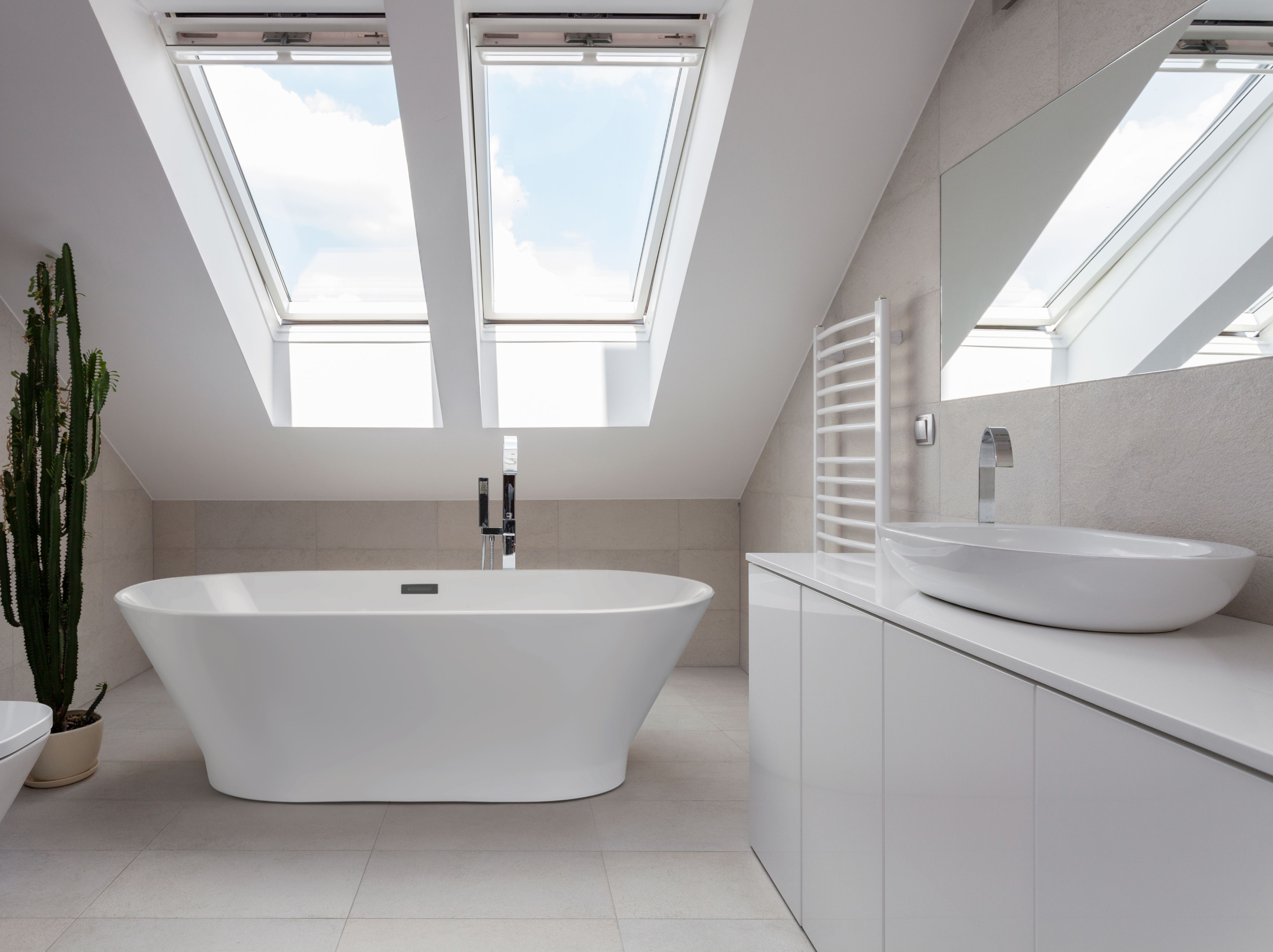 Cada baie freestanding FIBREX Oslo, acril, 170 x 75 cm, alb