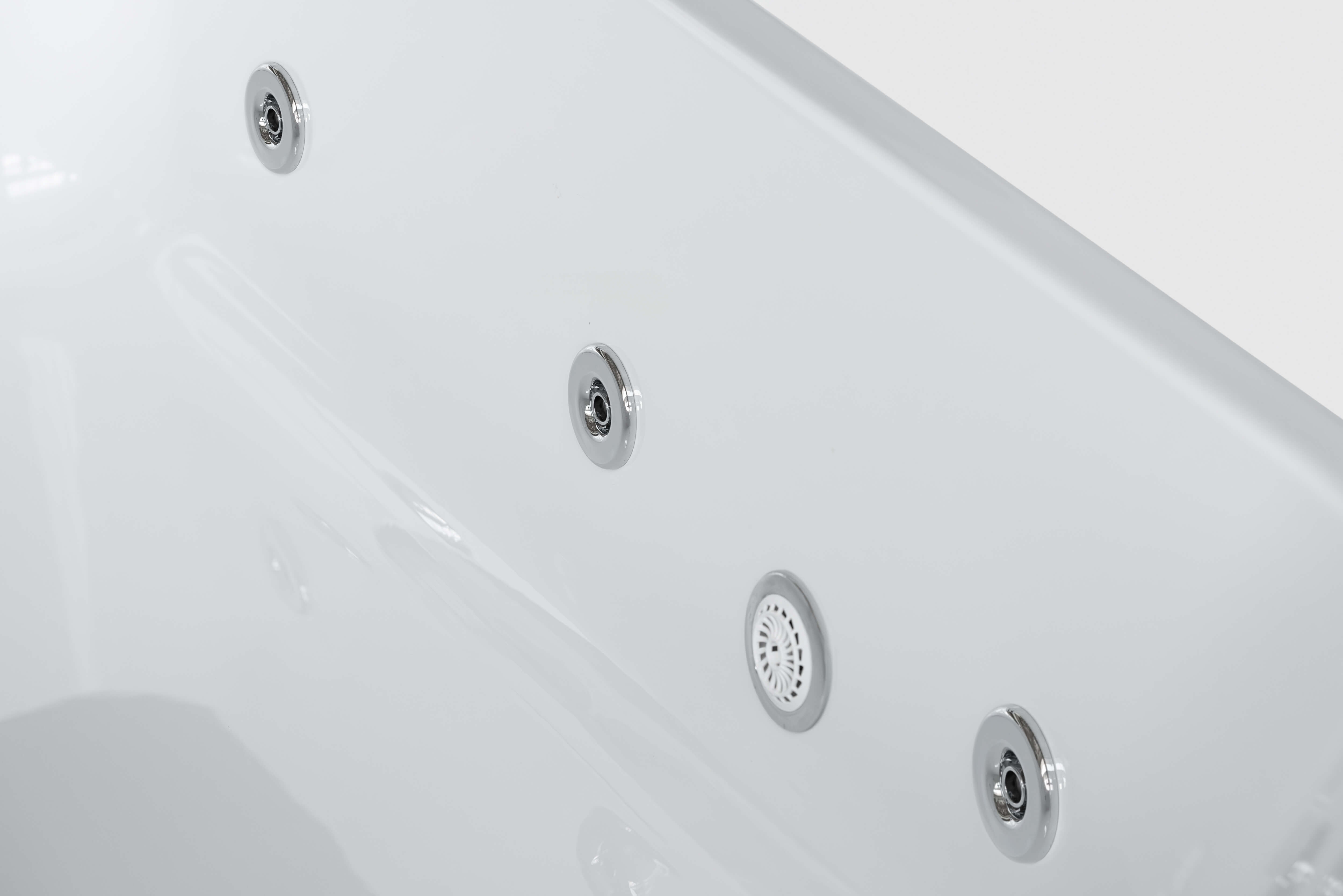 Cada baie cu hidromasaj FIBREX Cavally, dreptunghiulara, acril, 170 x 70 cm, alb