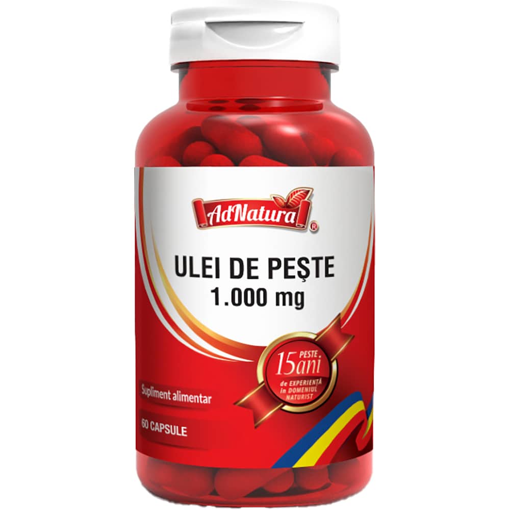 Supliment Ulei de peste 1000 mg, 60 capsule, AD NATURA