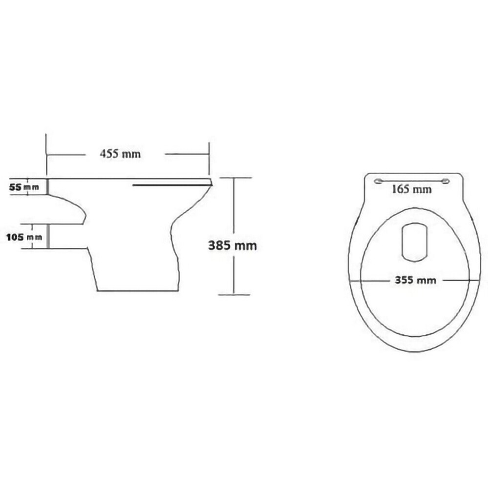 Vas WC, ceramic, montaj pe pardoseala, evacuare orizontala, 39 cm, alb