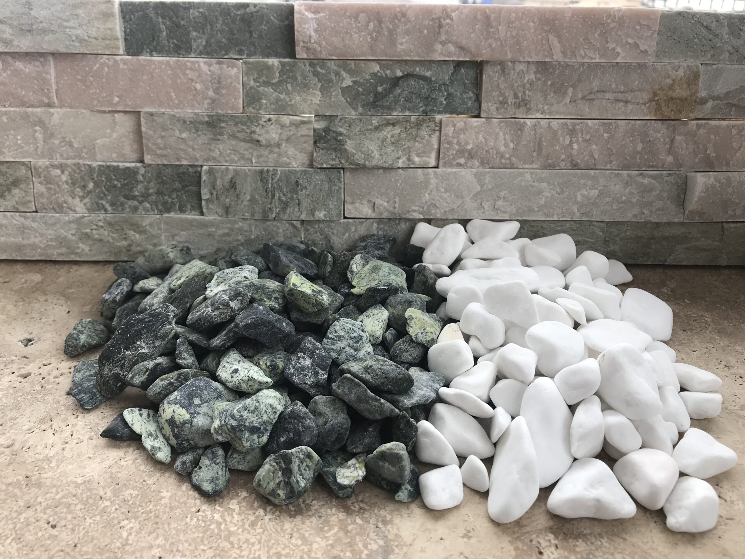 Piatra decorativa marmura, interior-exterior, verde, 1-3 cm, 20 Kg