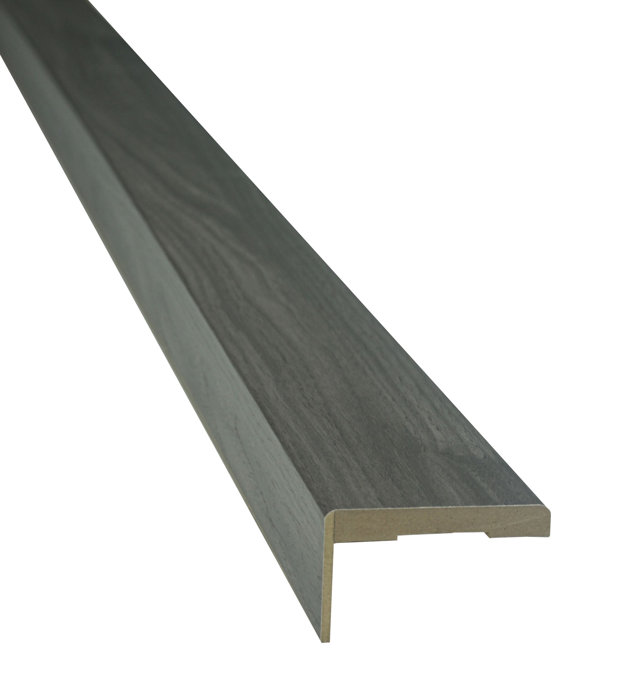 Set pervaz reglabil, MDF, 7.3 x 215 cm, gri inchis