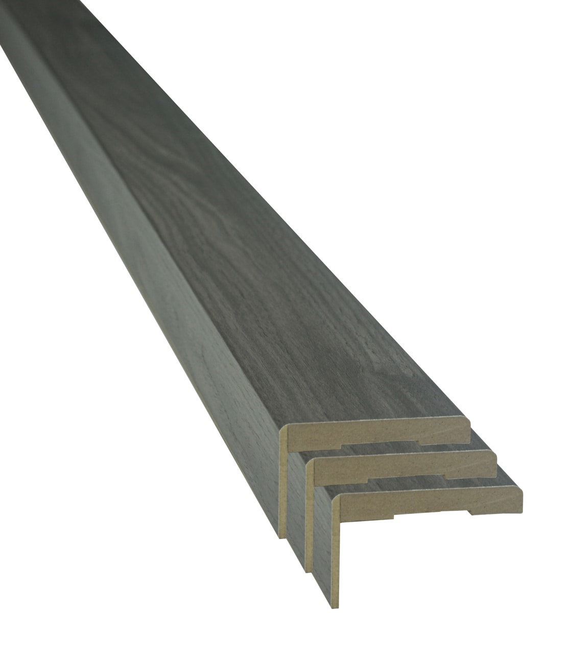 Set pervaz reglabil, MDF, 7.3 x 215 cm, gri inchis