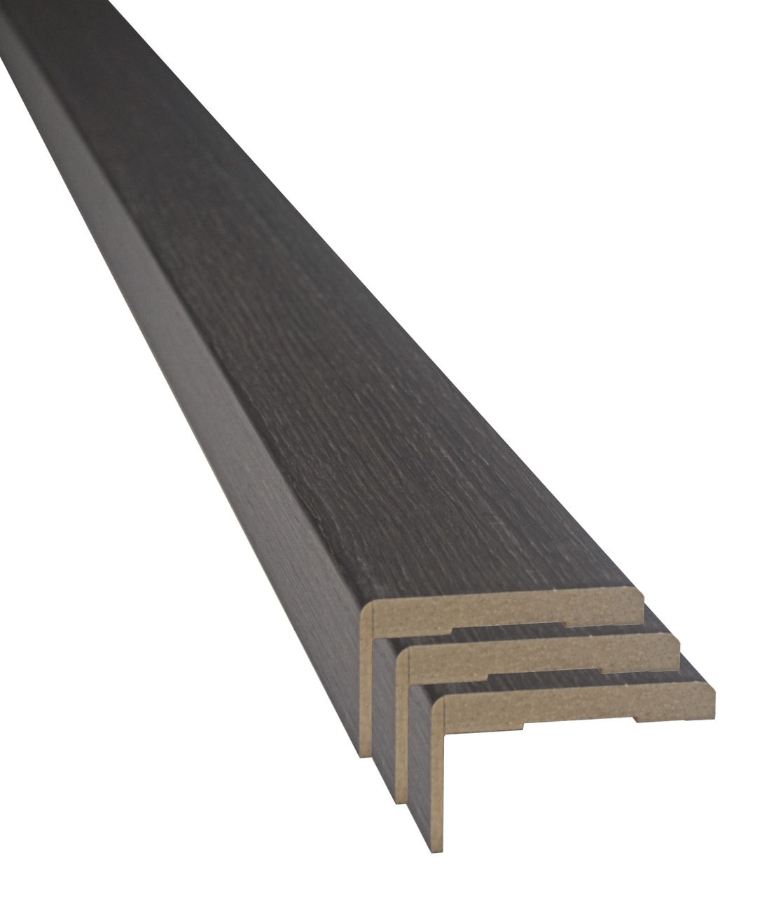 Set pervaz reglabil, MDF, 7.3 x 215 cm, maro inchis