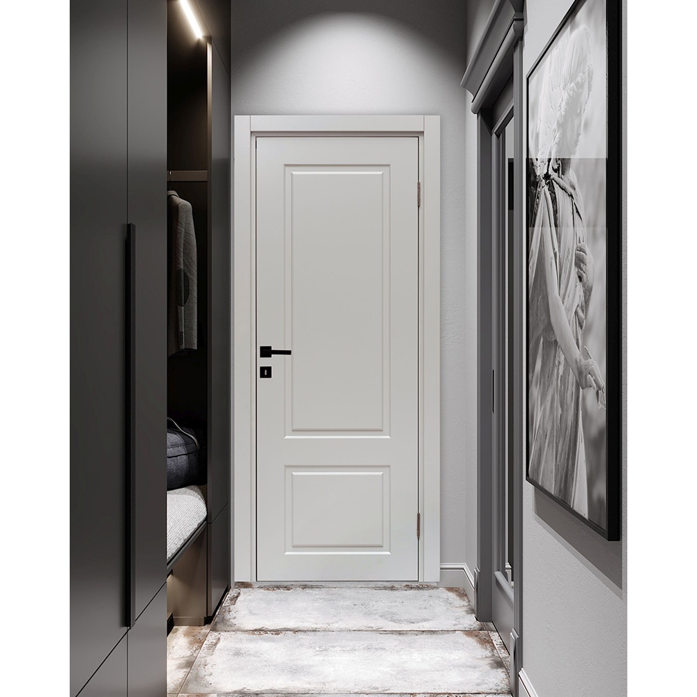 Usa interior Contur, fara geam, reversibila, MDF, 68 x 203 cm, gri deschis