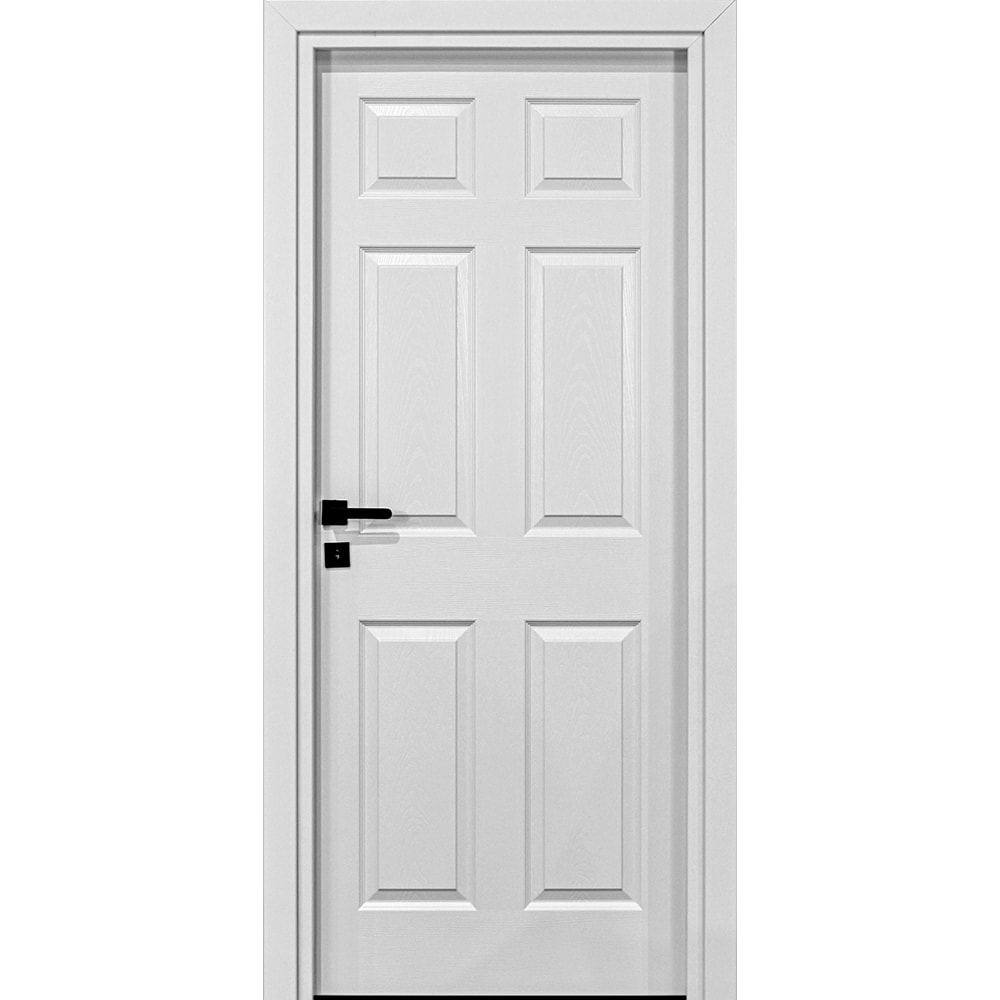 Usa interior Assos, fara geam, reversibila, MDF, 78 x 207 cm, alb