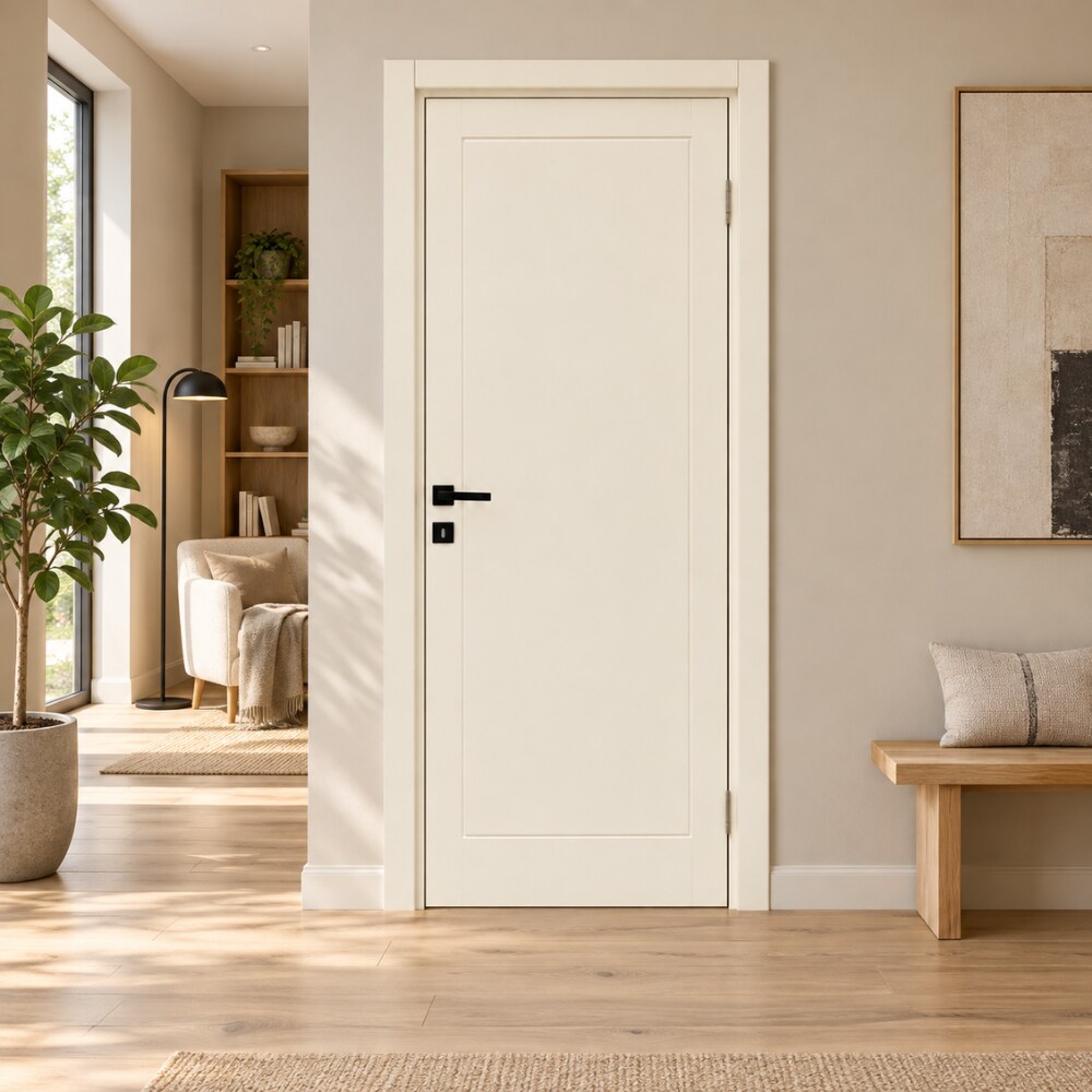 Usa interior Cristal, fara geam, reversibila, MDF, 78 x 203 cm, oyster