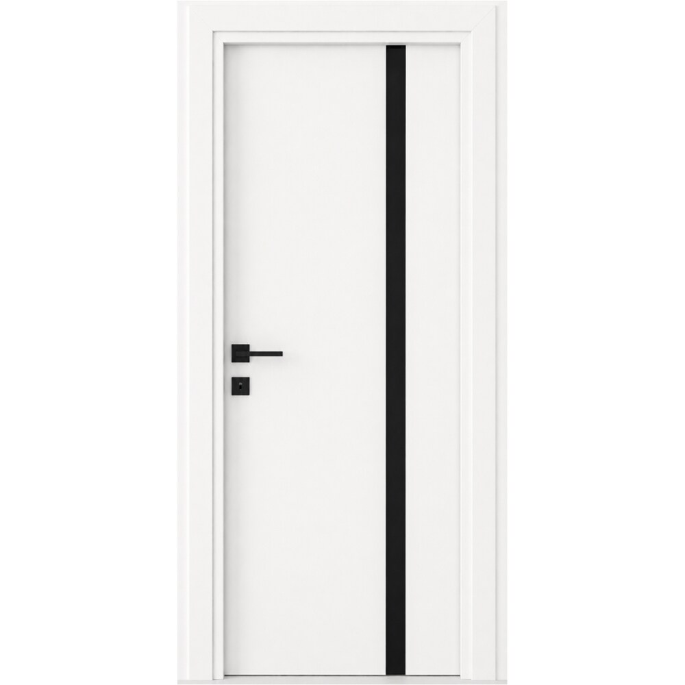 Usa interior Karpat Blackline, fara geam, reversibila, MDF, 68 x 203 cm, alb