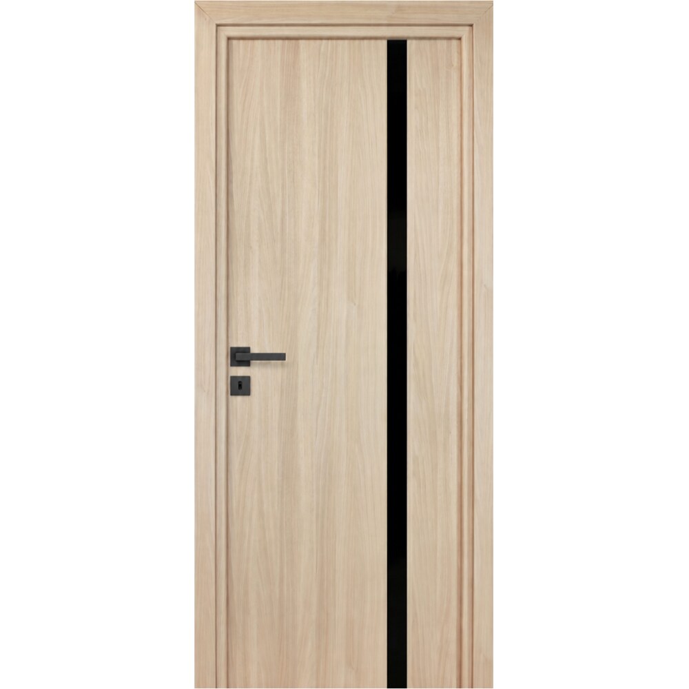 Usa interior Karpat Blackline, fara geam, reversibila, MDF, 88 x 203 cm, maro deschis