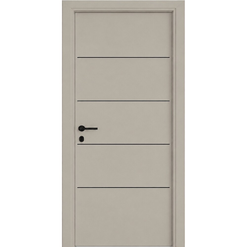 Usa interior Horizon 4, fara geam, reversibila, MDF, 88 x 203 cm, gri mat