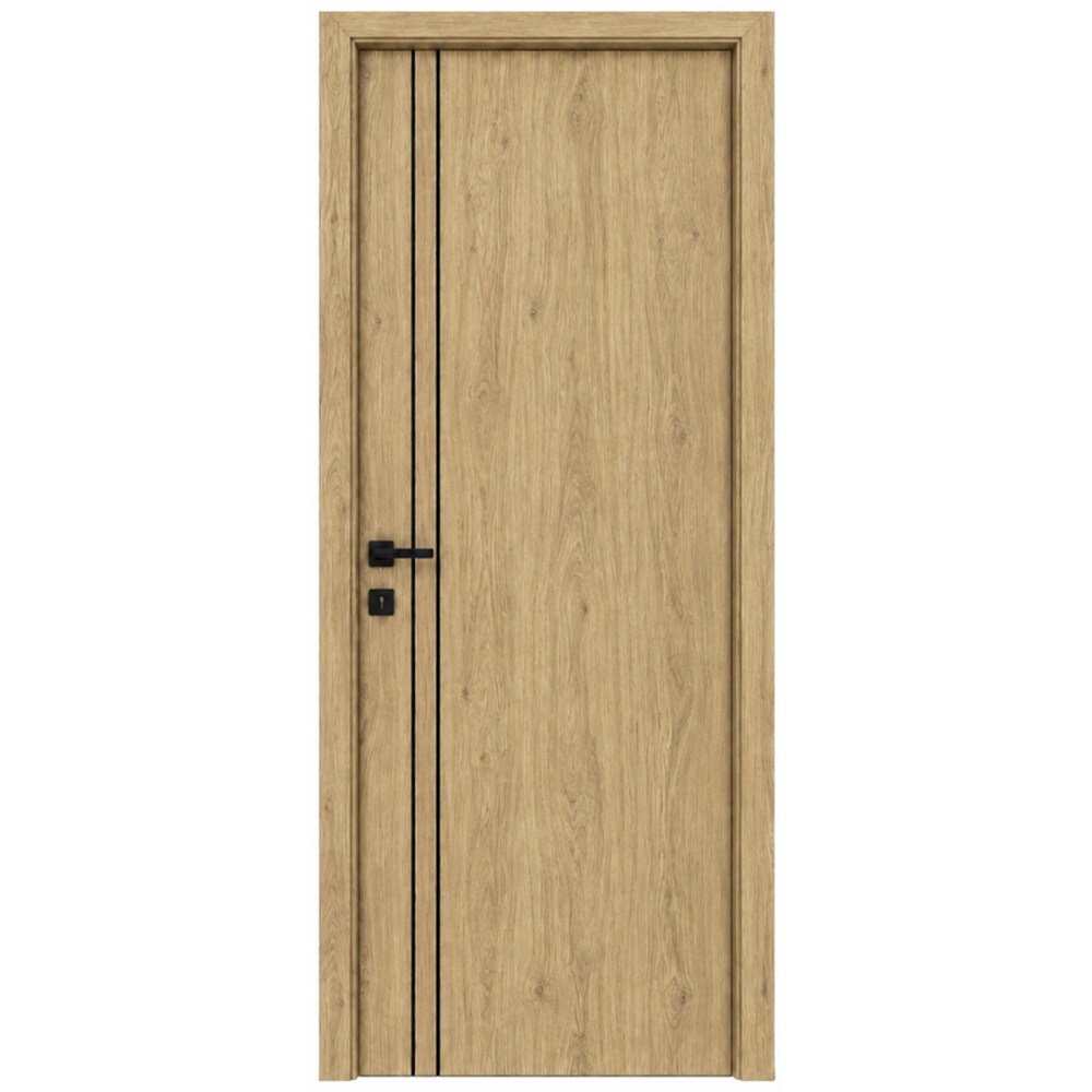 Usa interior Verto 2, fara geam, reversibila, MDF, 78 x 203 cm, stejar