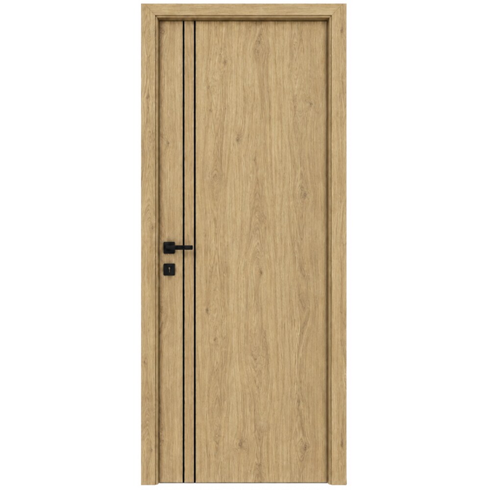 Usa interior Verto 2, fara geam, reversibila, MDF, 88 x 203 cm, stejar