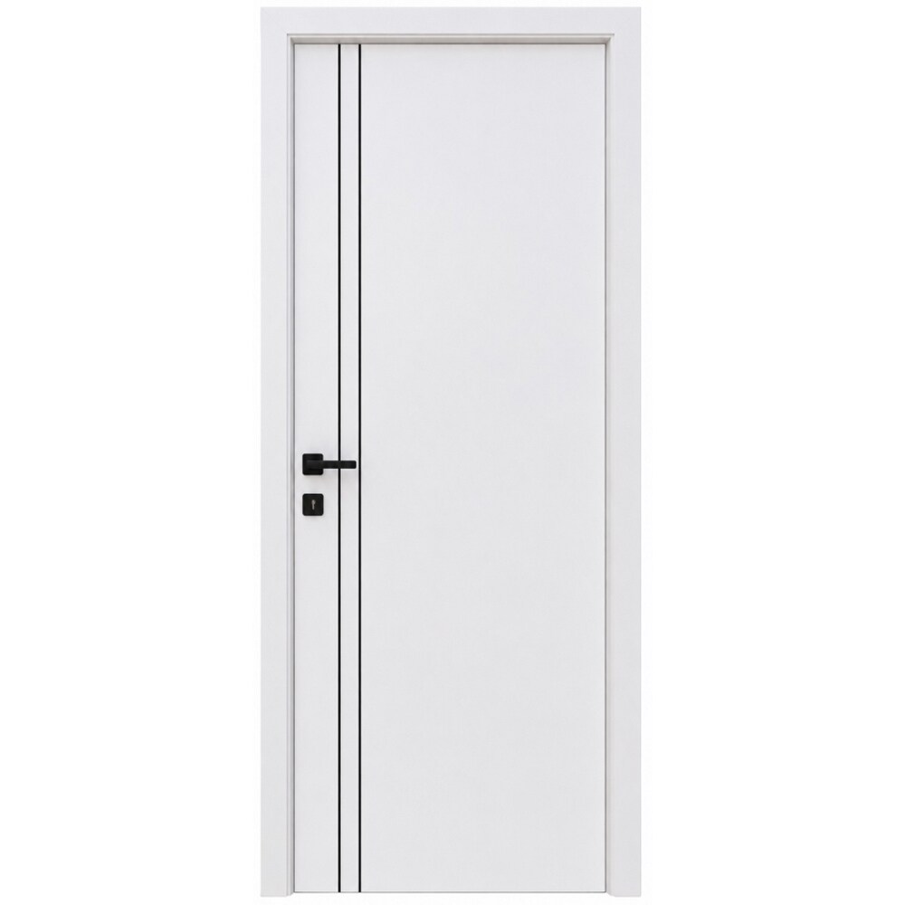 Usa interior Verto 2, fara geam, reversibila, MDF, 88 x 203 cm, alb
