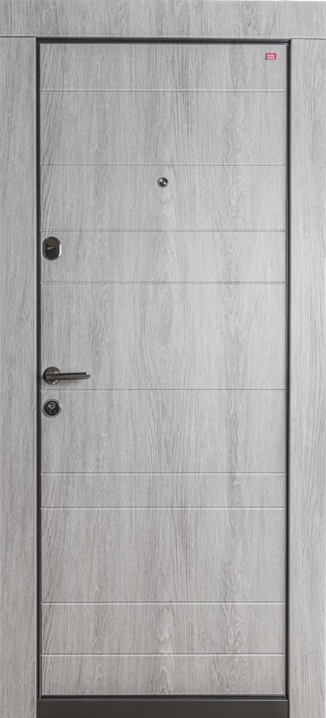 Usa de intrare pentru apartament BELLA CASA BC102, fara geam, dreapta, metal, 77 x 194 cm, gri deschis