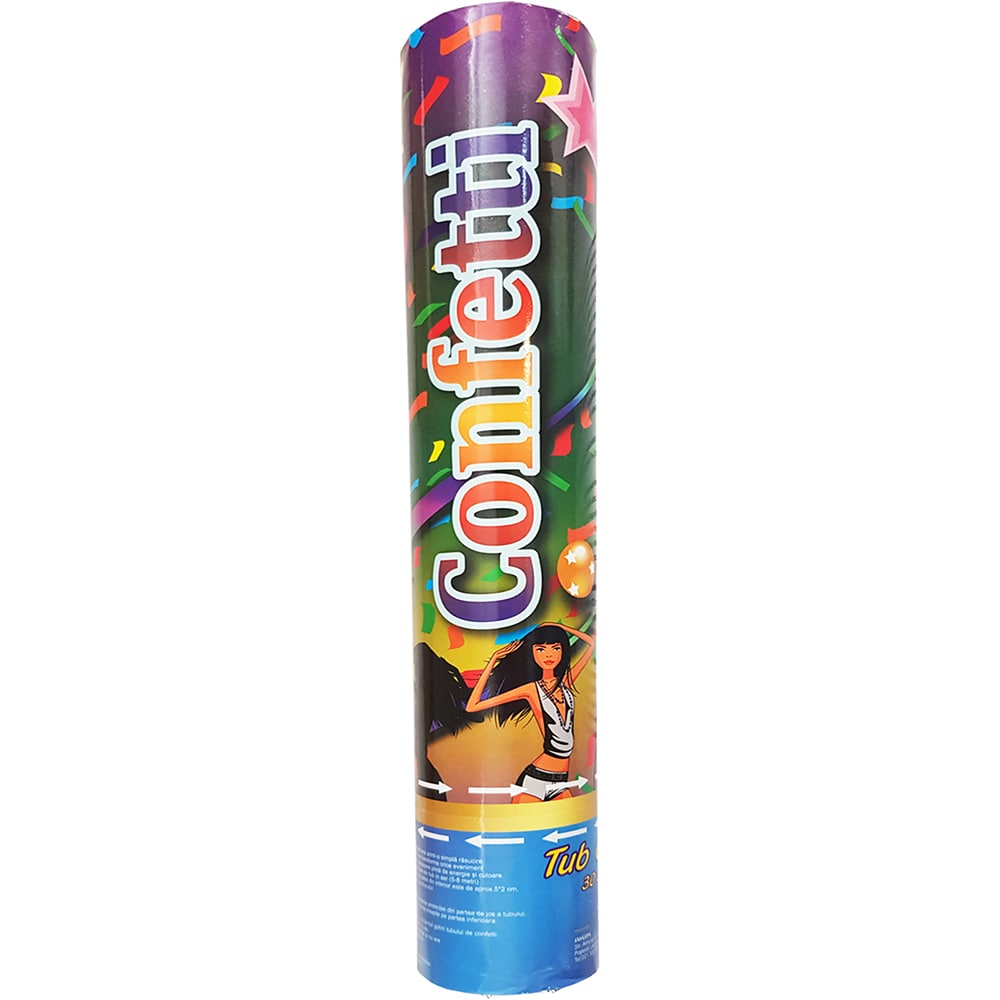 Tub confetti, multicolor, 30 cm