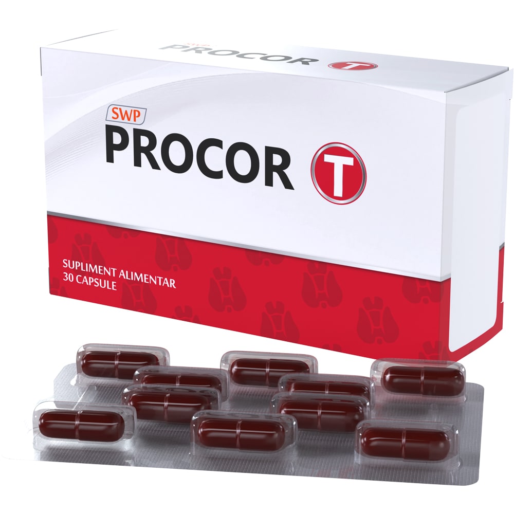 Supliment alimentar Procor T,  30 capsule, SUN WAVE PHARMA