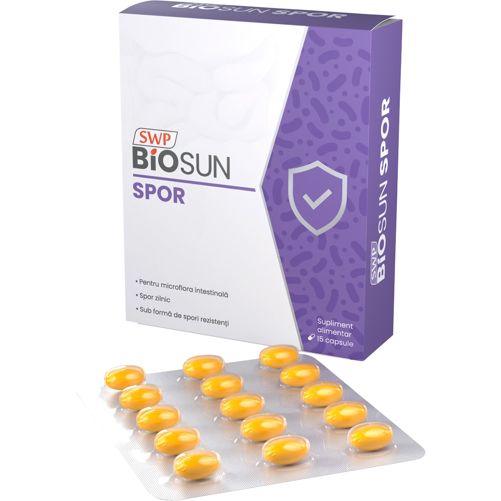 Supliment alimentar Biosun Spor, 15 capsule, SUN WAVE PHARMA
