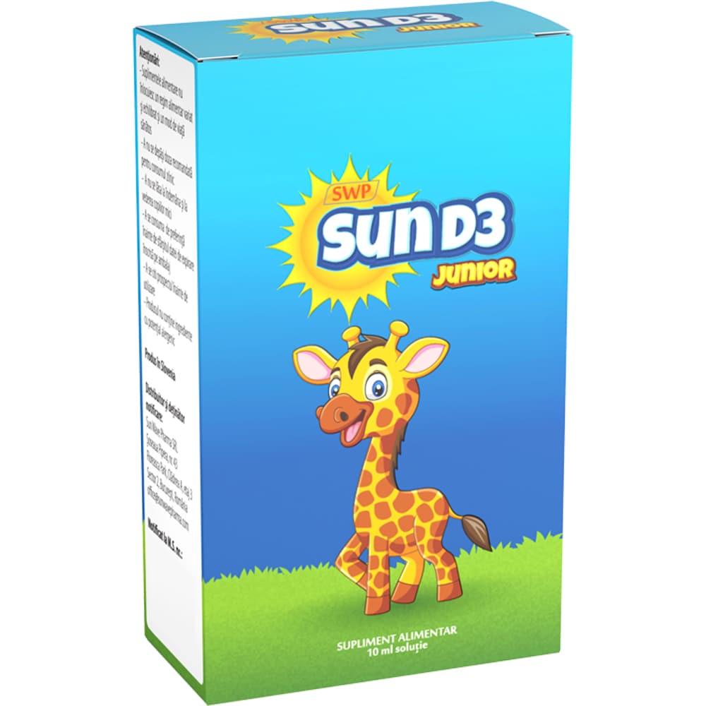 Supliment alimentar Sun D3 Junior, 10 ml, SUN WAVE PHARMA