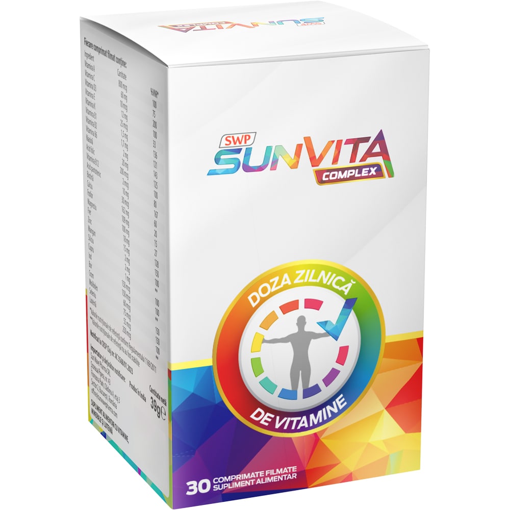 Supliment alimentar Sunvita Complex, 30 capsule, SUN WAVE PHARMA