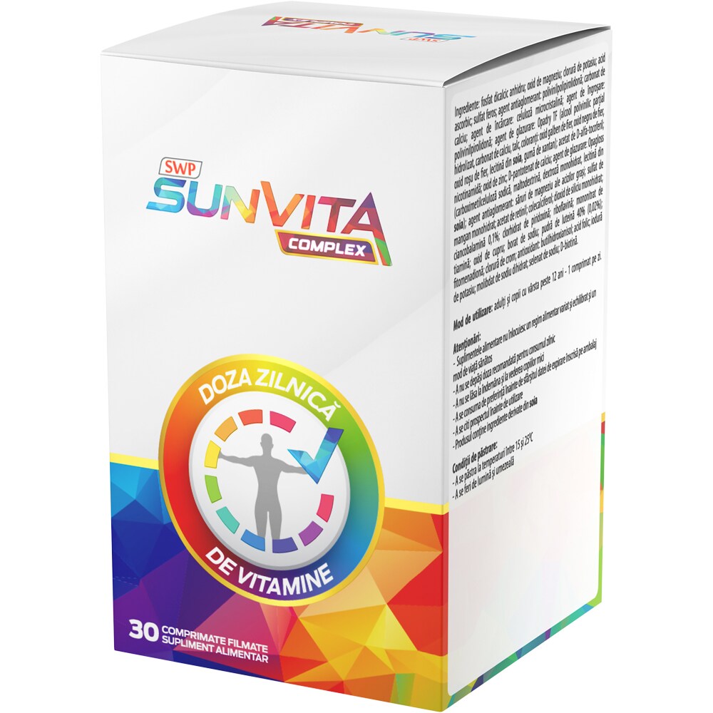 Supliment alimentar Sunvita Complex, 30 capsule, SUN WAVE PHARMA