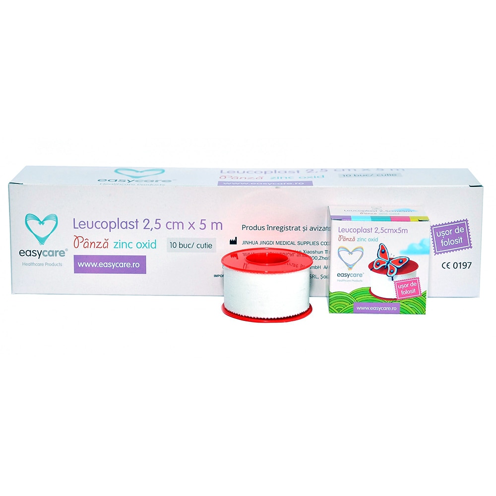 Leucoplast EASYCARE panza, 2.5cm x 5m, 10buc