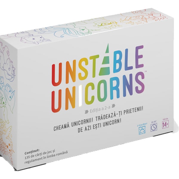 Joc de societate UNSTABLE UNICORNS UNIC2794, 14 ani+, 2-8 jucatori