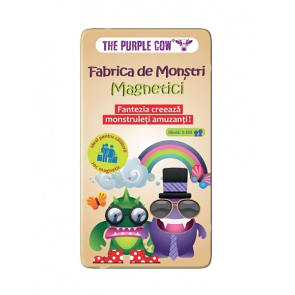 Joc educativ PURPLE COW Fabrica de Monstri magnetici CW0205, 3 ani+, multicolor
