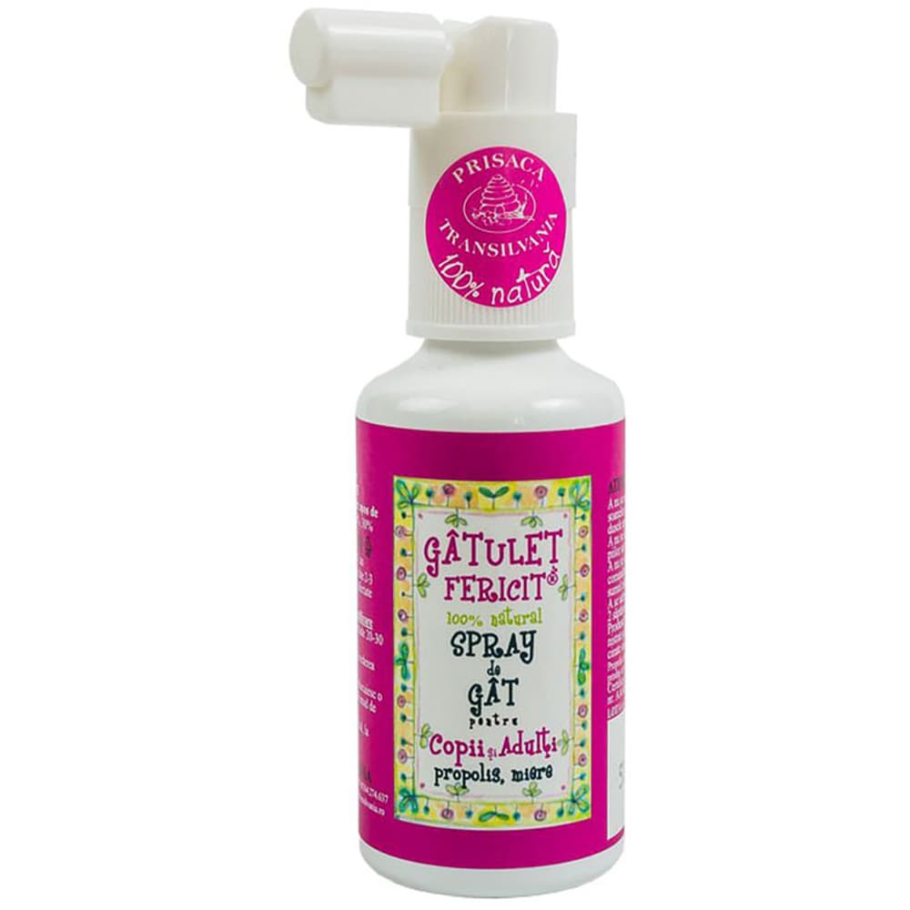 Spray de gat Gatulet Fericit, cu propolis si miere, 50 ml, PRISACA TRANSILVANIA