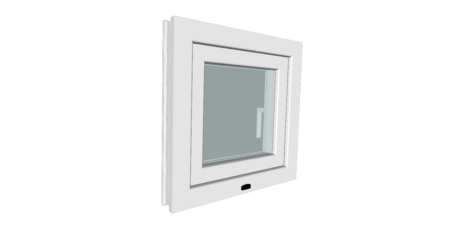 Fereastra termopan FENSTERWELT, PVC, 5 camere, 56 x 56 cm, deschidere oscilobatanta dreapta, alb