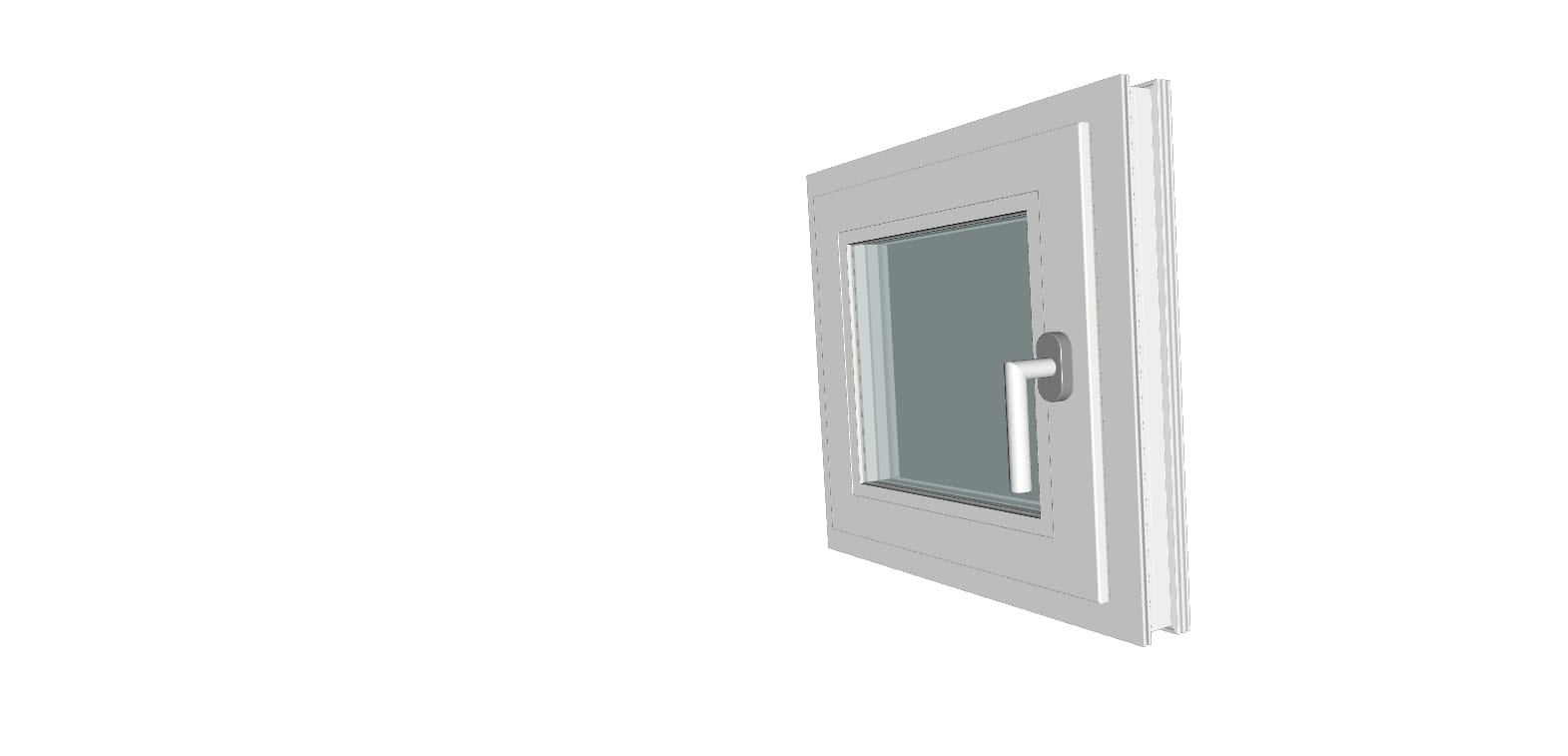 Fereastra termopan FENSTERWELT, PVC, 5 camere, 56 x 56 cm, deschidere oscilobatanta stanga, alb
