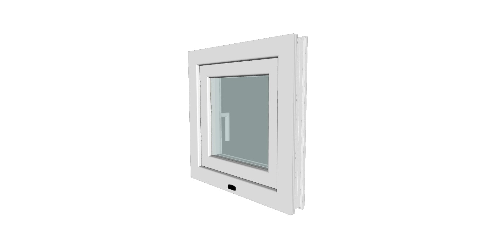 Fereastra termopan FENSTERWELT, PVC, 5 camere, 56 x 56 cm, deschidere oscilobatanta stanga, alb