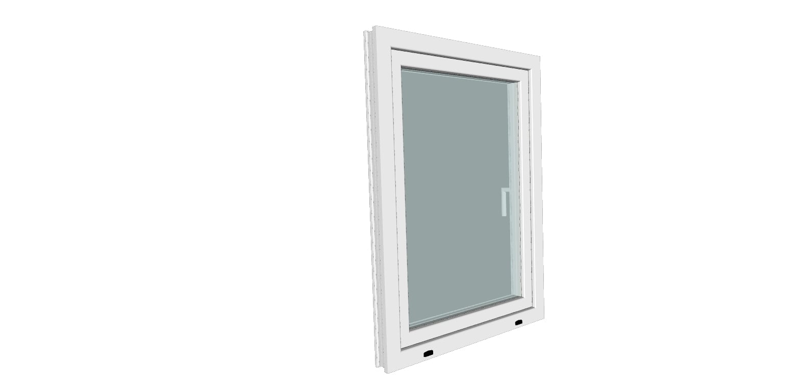 Fereastra termopan FENSTERWELT, PVC, 5 camere, 86 x 116 cm, deschidere oscilobatanta dreapta, alb