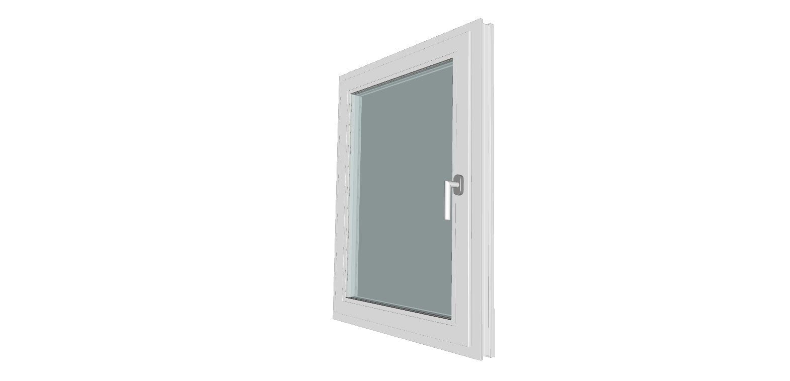 Fereastra termopan FENSTERWELT, PVC, 5 camere, 86 x 116 cm, deschidere oscilobatanta stanga, alb