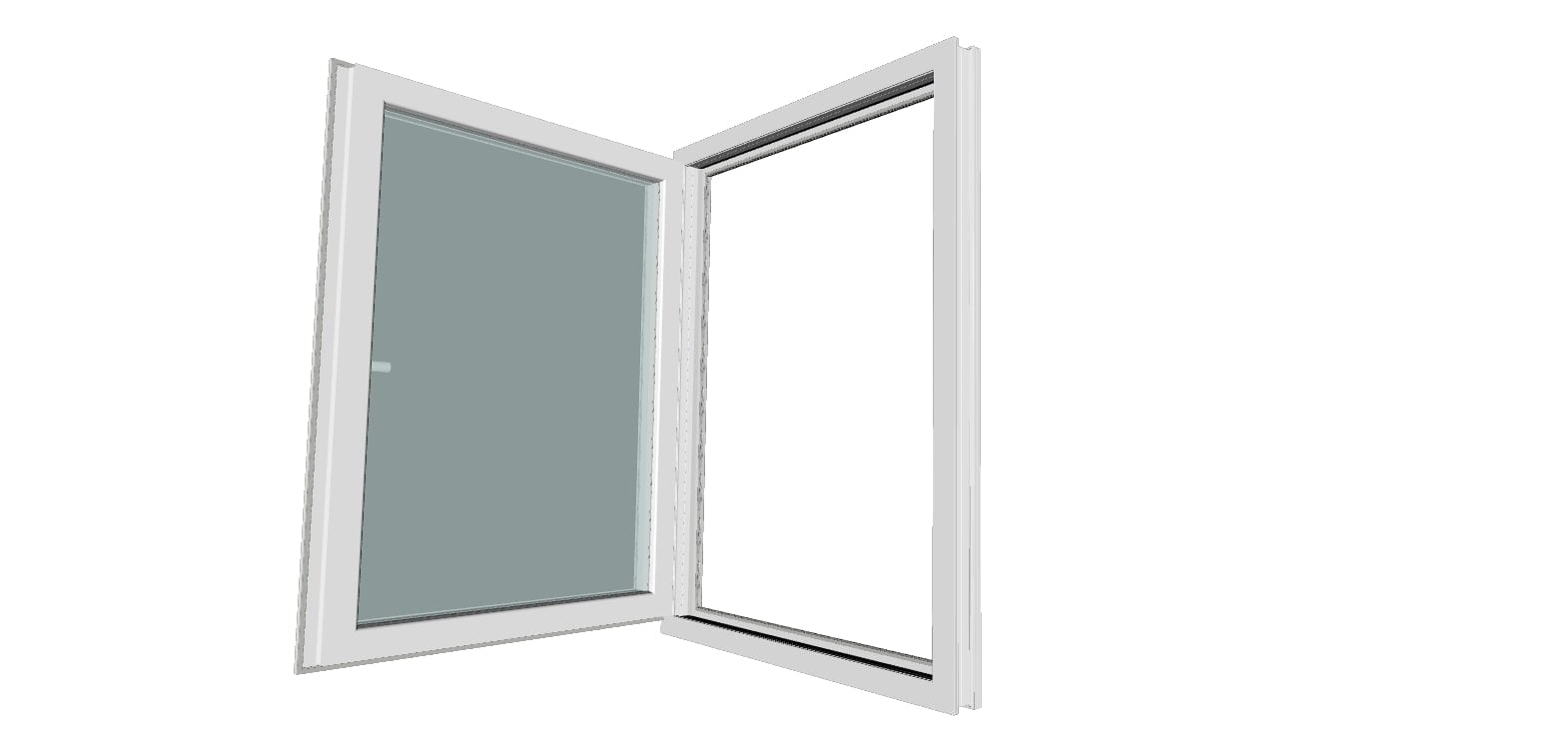 Fereastra termopan FENSTERWELT, PVC, 5 camere, 86 x 116 cm, deschidere oscilobatanta stanga, alb