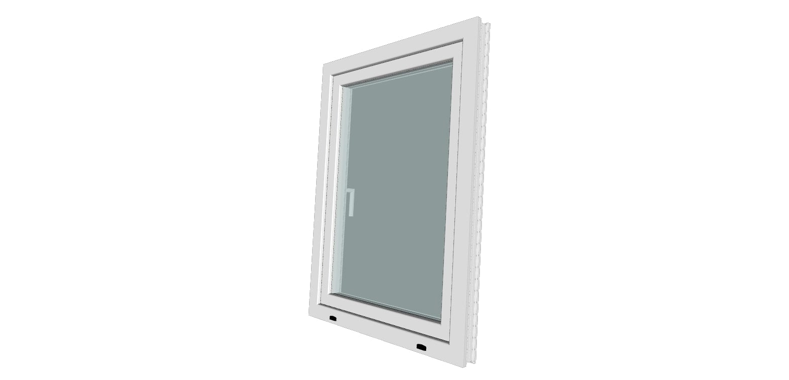 Fereastra termopan FENSTERWELT, PVC, 5 camere, 86 x 116 cm, deschidere oscilobatanta stanga, alb