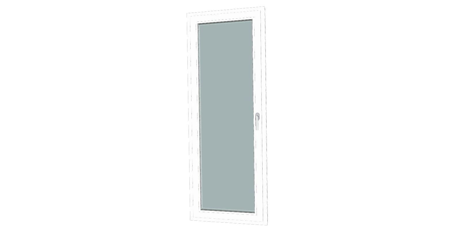 Usa exterior FENSTERWELT, cu geam, 5 camere, stanga, PVC, 76 x 205 cm, alb