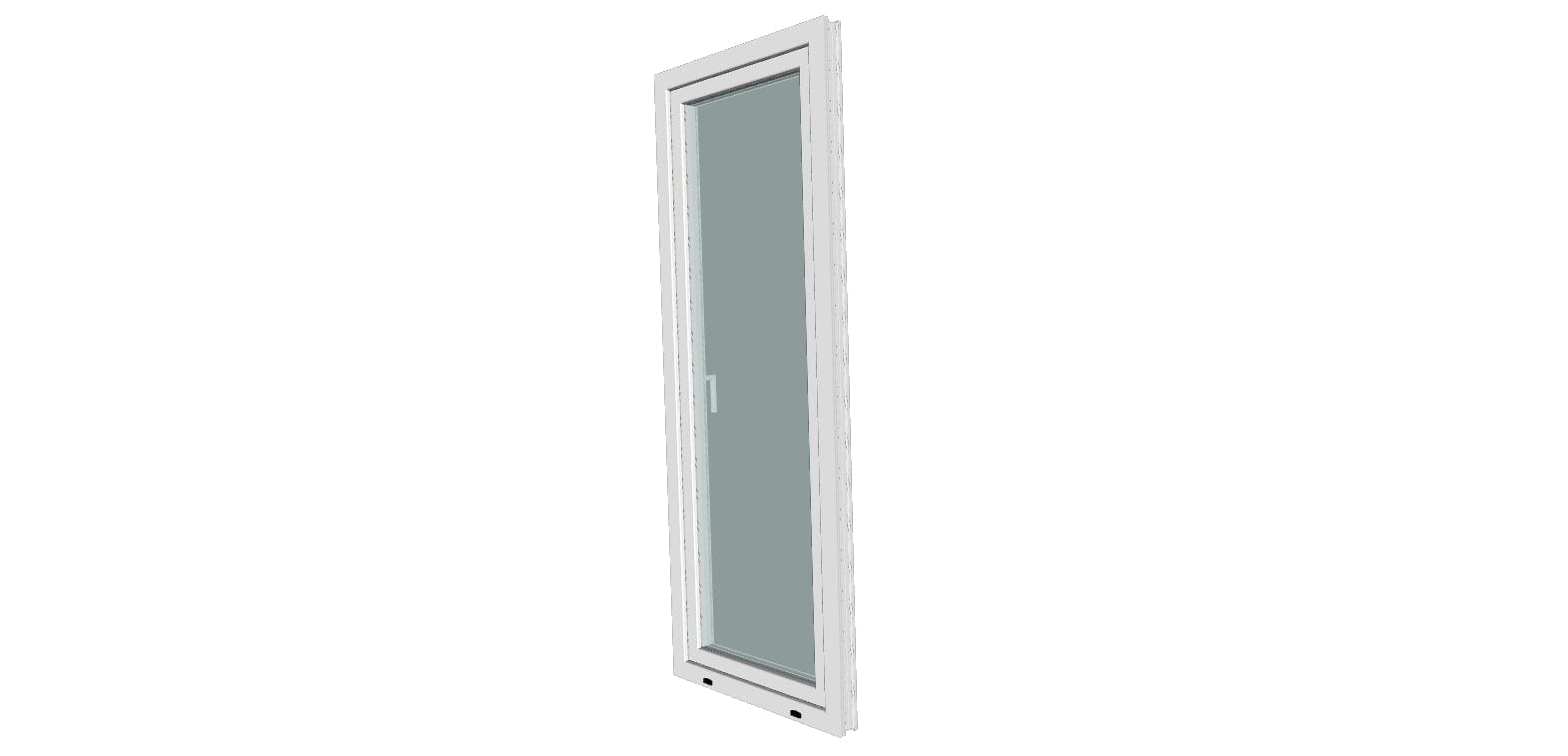 Usa exterior FENSTERWELT, cu geam, 5 camere, stanga, PVC, 76 x 205 cm, alb