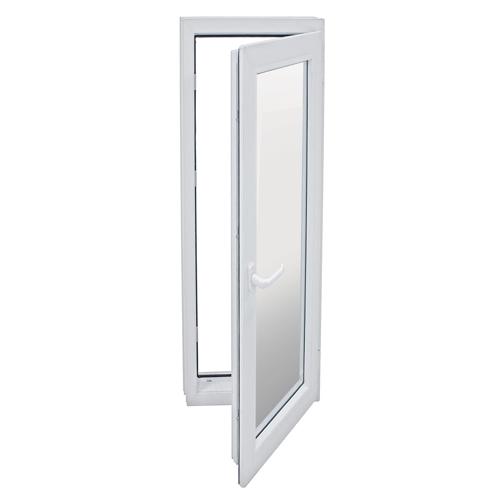 Usa exterior FENSTERWELT, cu geam, 5 camere, dreapta, PVC, 76 x 205 cm, alb