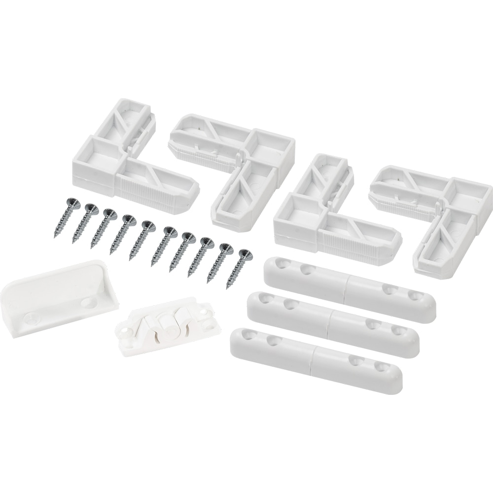 Set accesorii plasa insecte SUNNY, plastic, 6.5 cm, 9 piese, alb