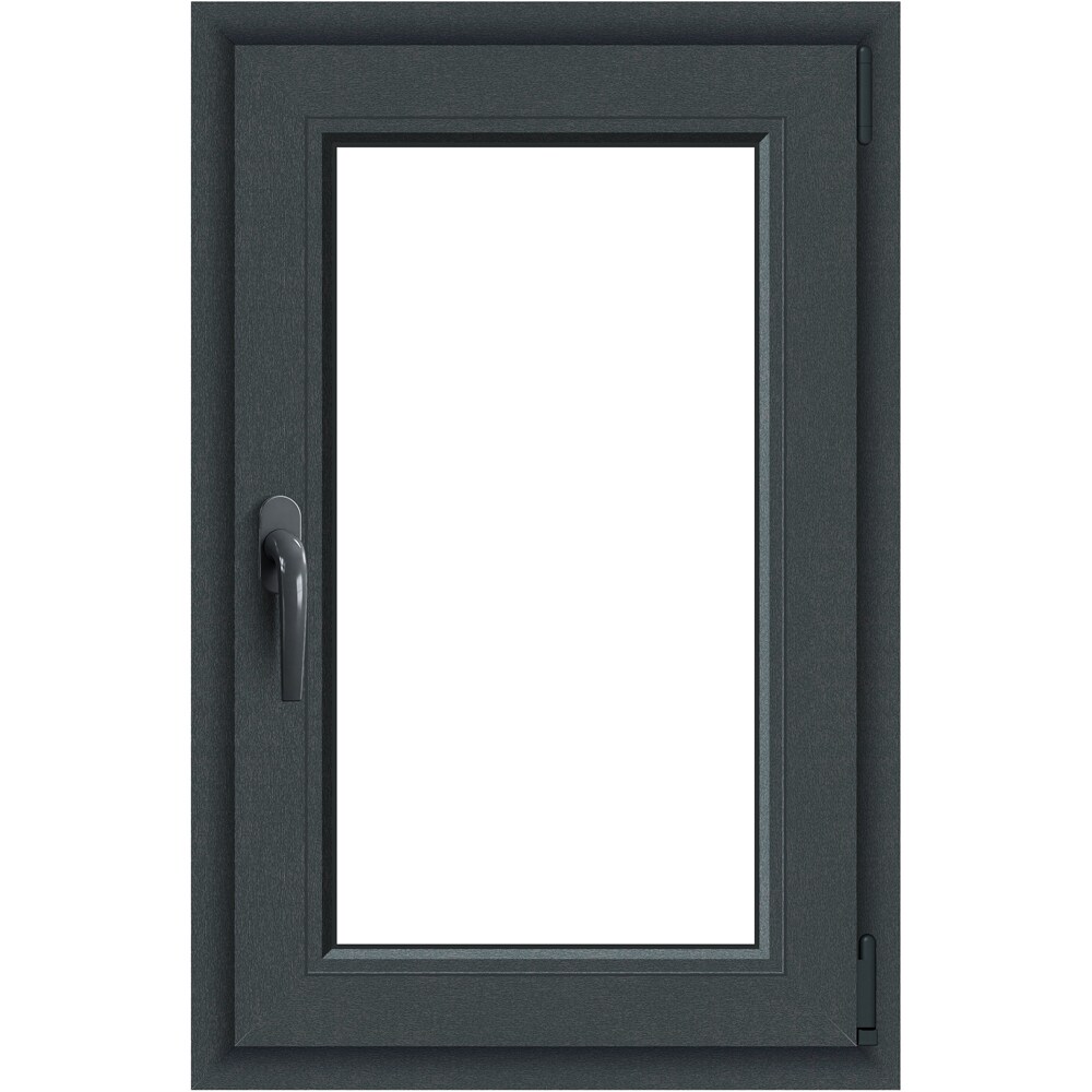 Fereastra termopan APLAST, PVC, 5 camere, 56 x 86 cm, deschidere oscilobatanta dreapta, gri antracit