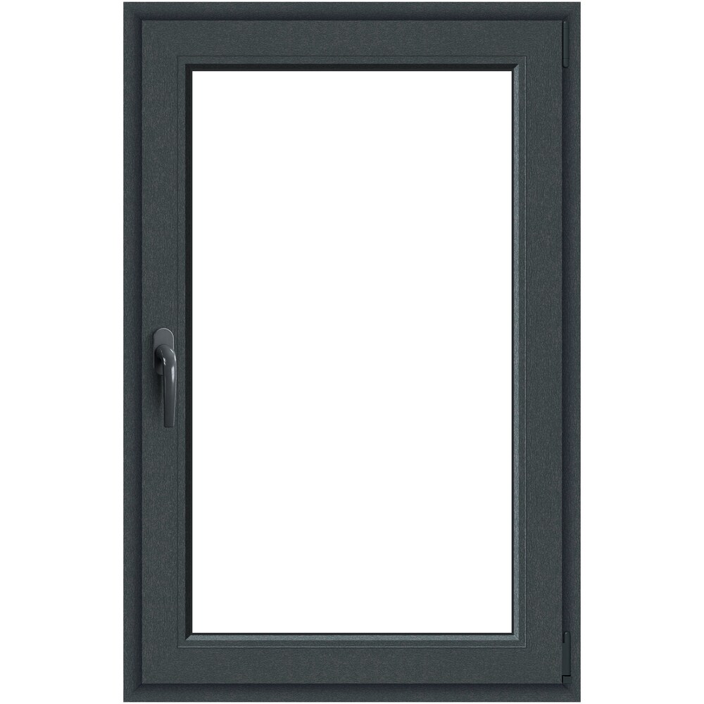 Fereastra termopan APLAST, PVC, 5 camere, 86 x 116 cm, deschidere oscilobatanta dreapta, gri antracit